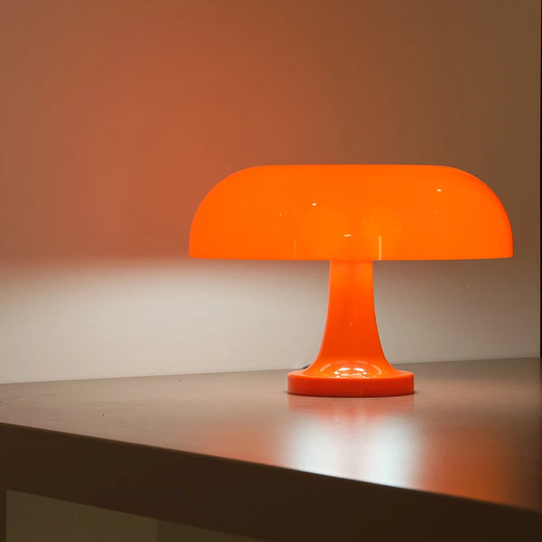Lampe Vintage champignon Orange Spice age année 70 en verre - Décoration Lampe Vintage champignon Orange Spice age année 70 en verre - Décoration