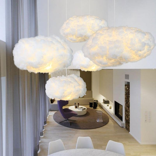 Suspension Luminaire Nuage Coton Salon