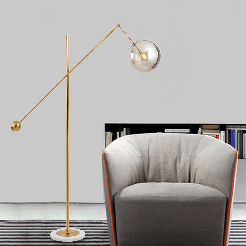 Lampadaire Design Marbre Or