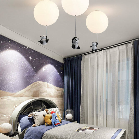 Luminaire Chambre Bébé pandas suspendus