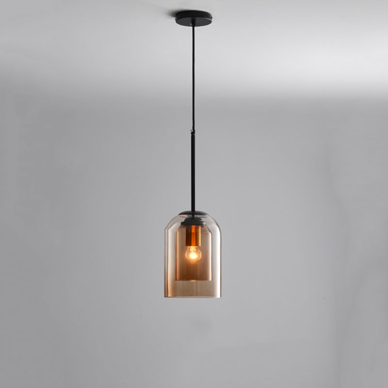 Luminaire Cloche en Verre cognac