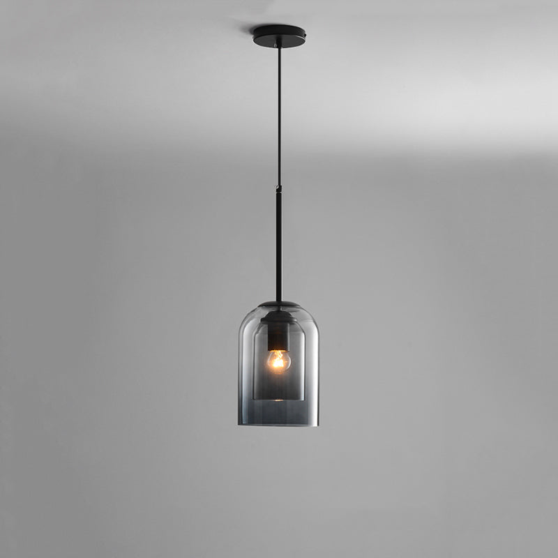 Luminaire Cloche en Verre noir