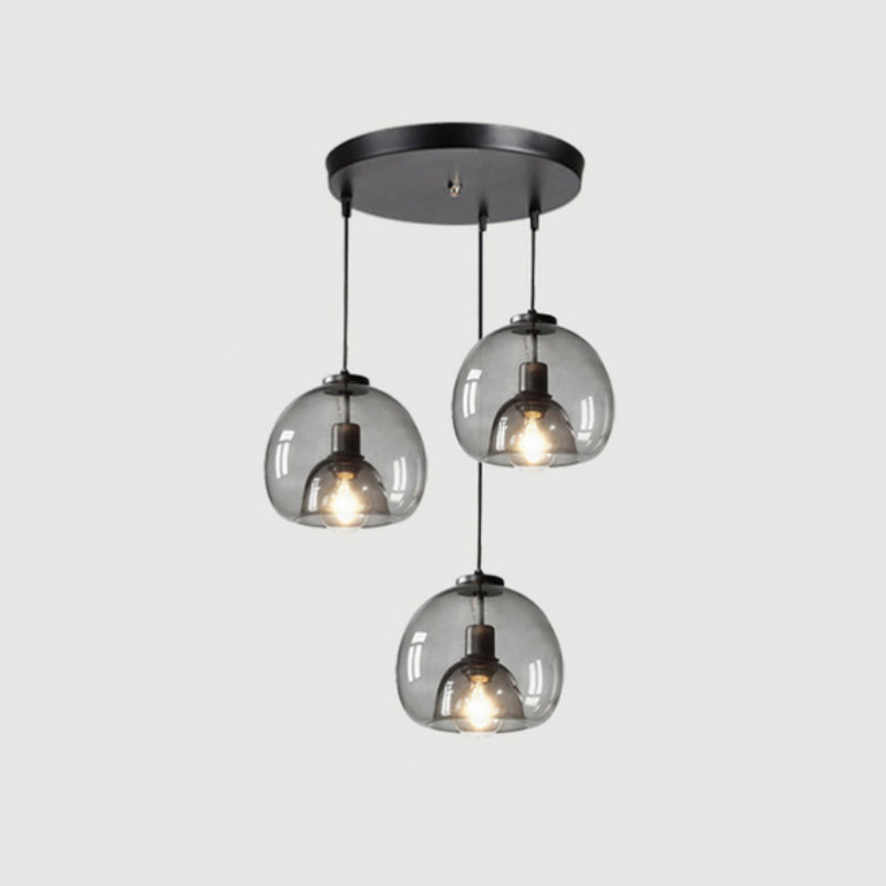 Suspension Luminaire Moderne Verre îlot cuisine par trois