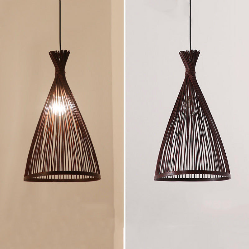 Suspension Luminaire Bambou Intérieur noir