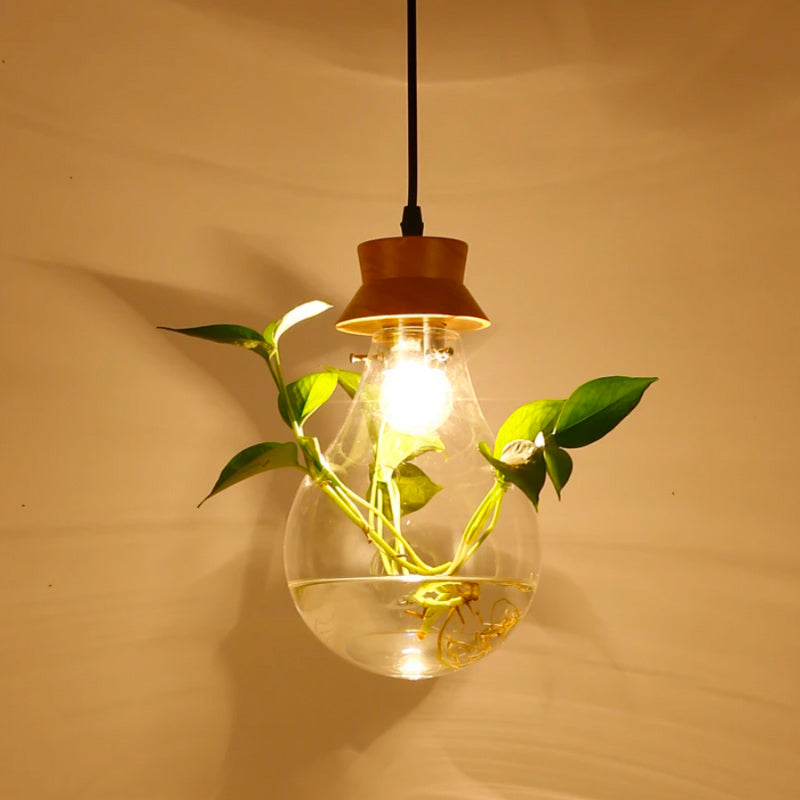 Suspension Luminaire Originale Naturel plantes